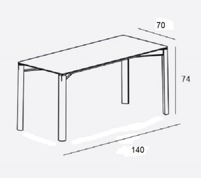 Mesa Laga Treku HogarDomestic 140 70