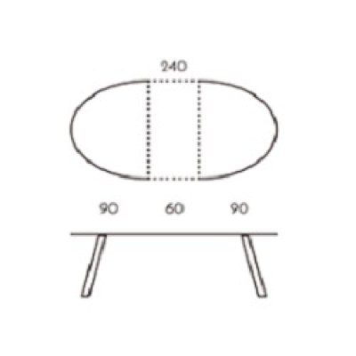 Mesa ovalada extensible Boheme RamiroTarazona HogarDomestic 240